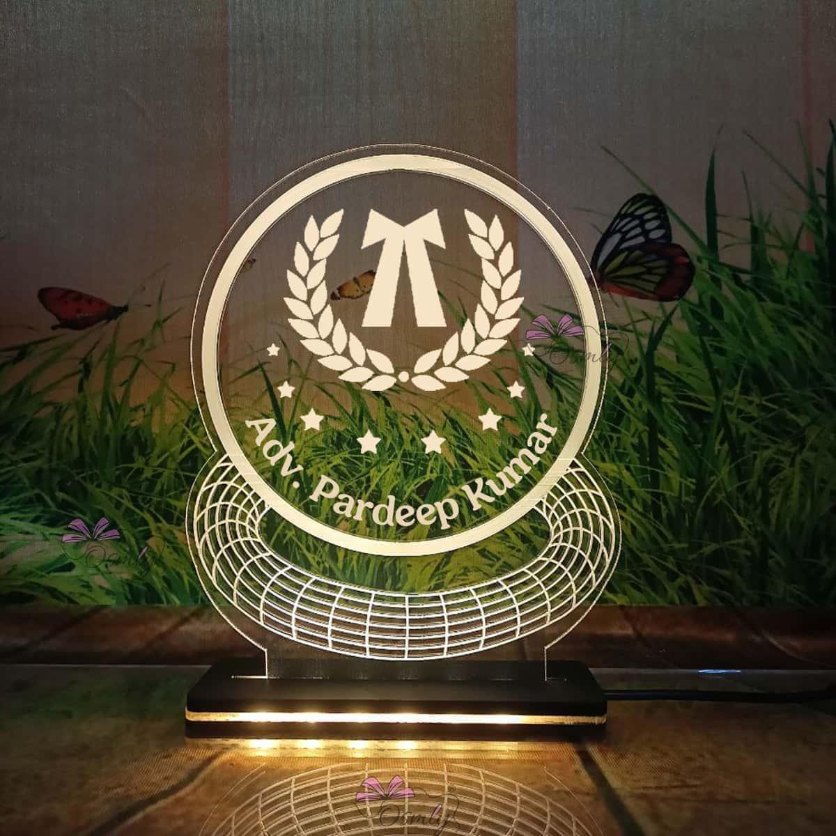 Acrylic Collar Advocate Logo Lamp - OSMLY