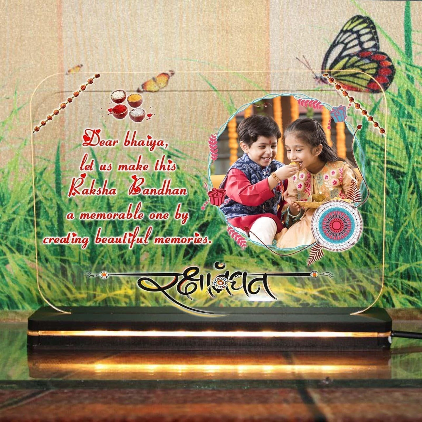 Acrylic LED Rakhi Plaque - OSMLY