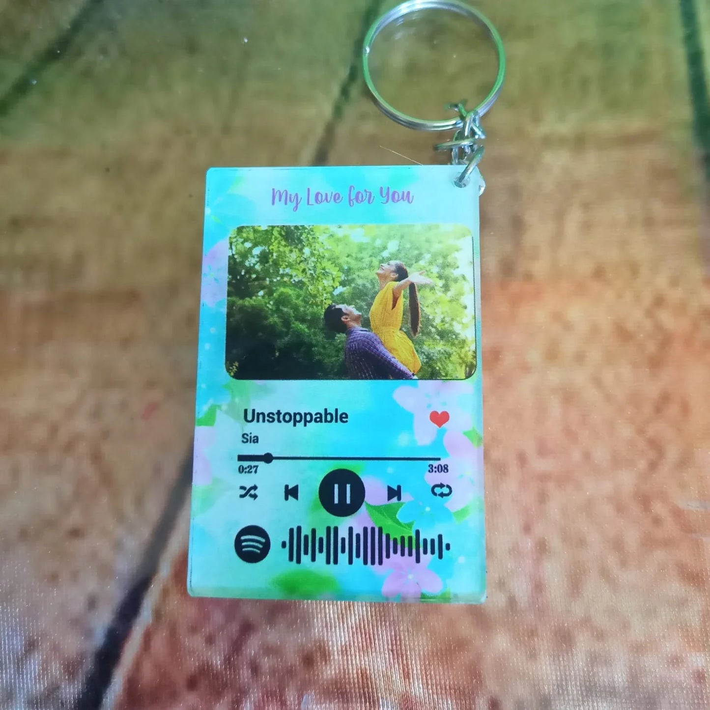 Spotify QR Keychain Double Side Printed - OSMLY