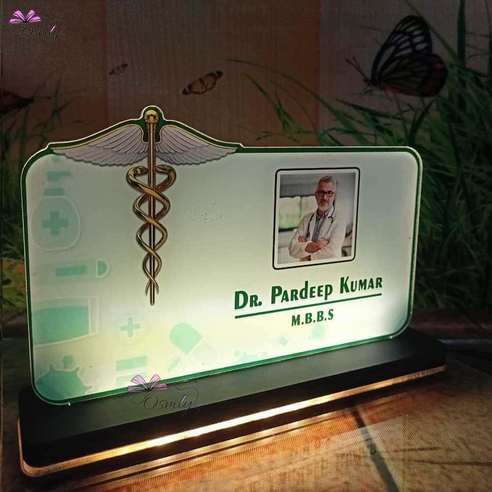 Customized Photo Print Doctor Name Plate - OSMLY
