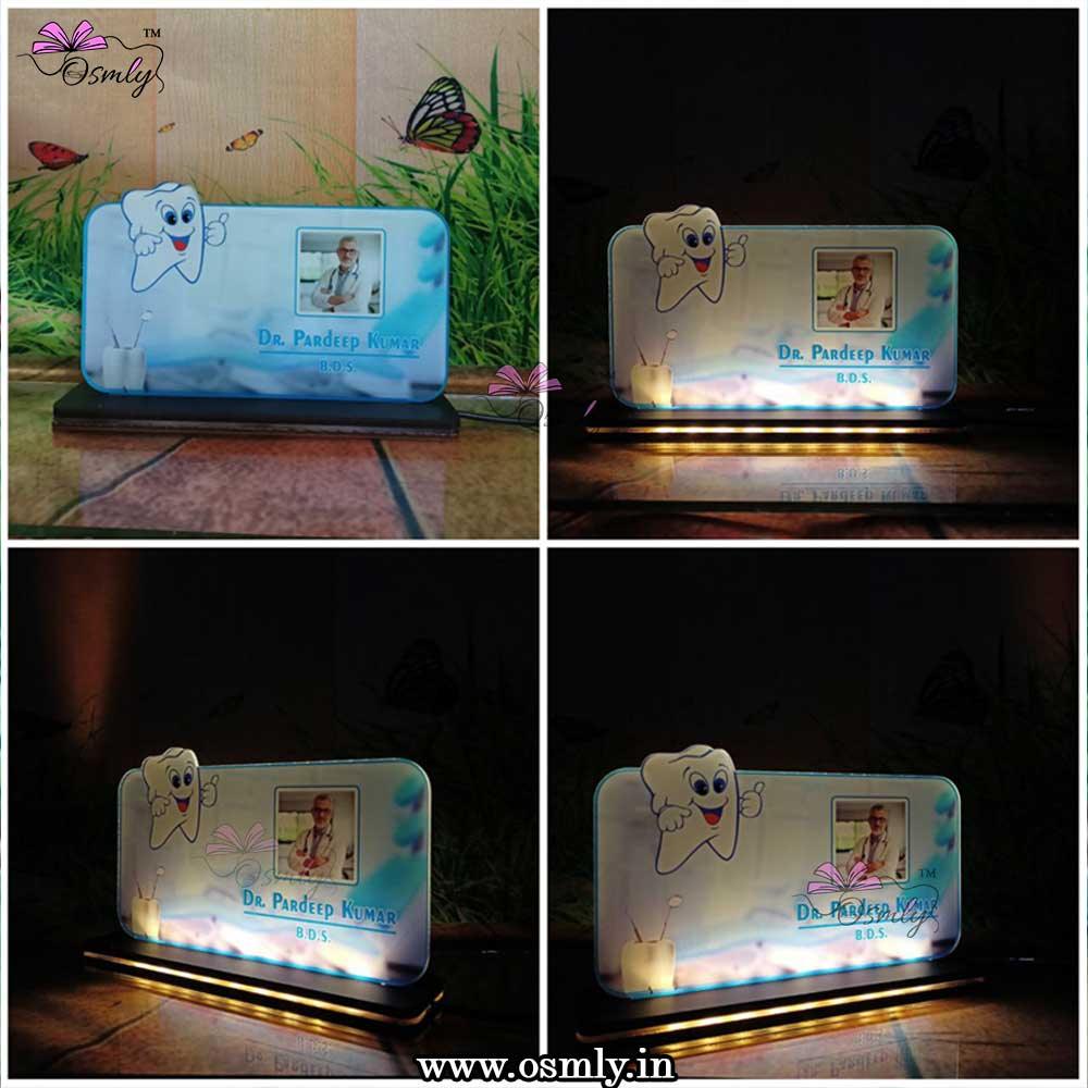 Customized Photo Printed Name Plate for Dentist - OSMLY