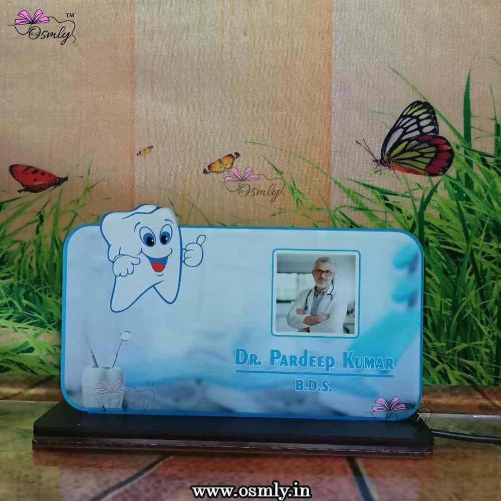 Customized Photo Printed Name Plate for Dentist - OSMLY