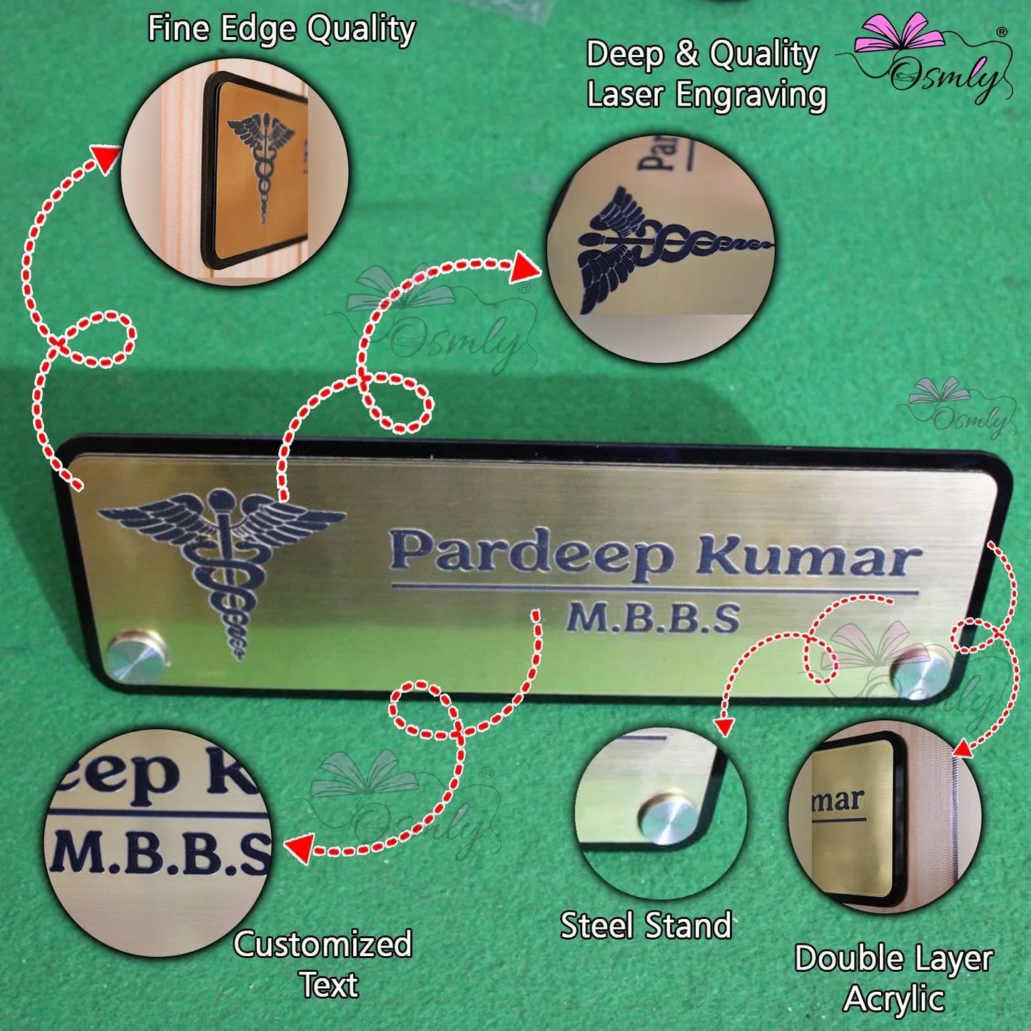 Acrylic Table Name Plate - OSMLY