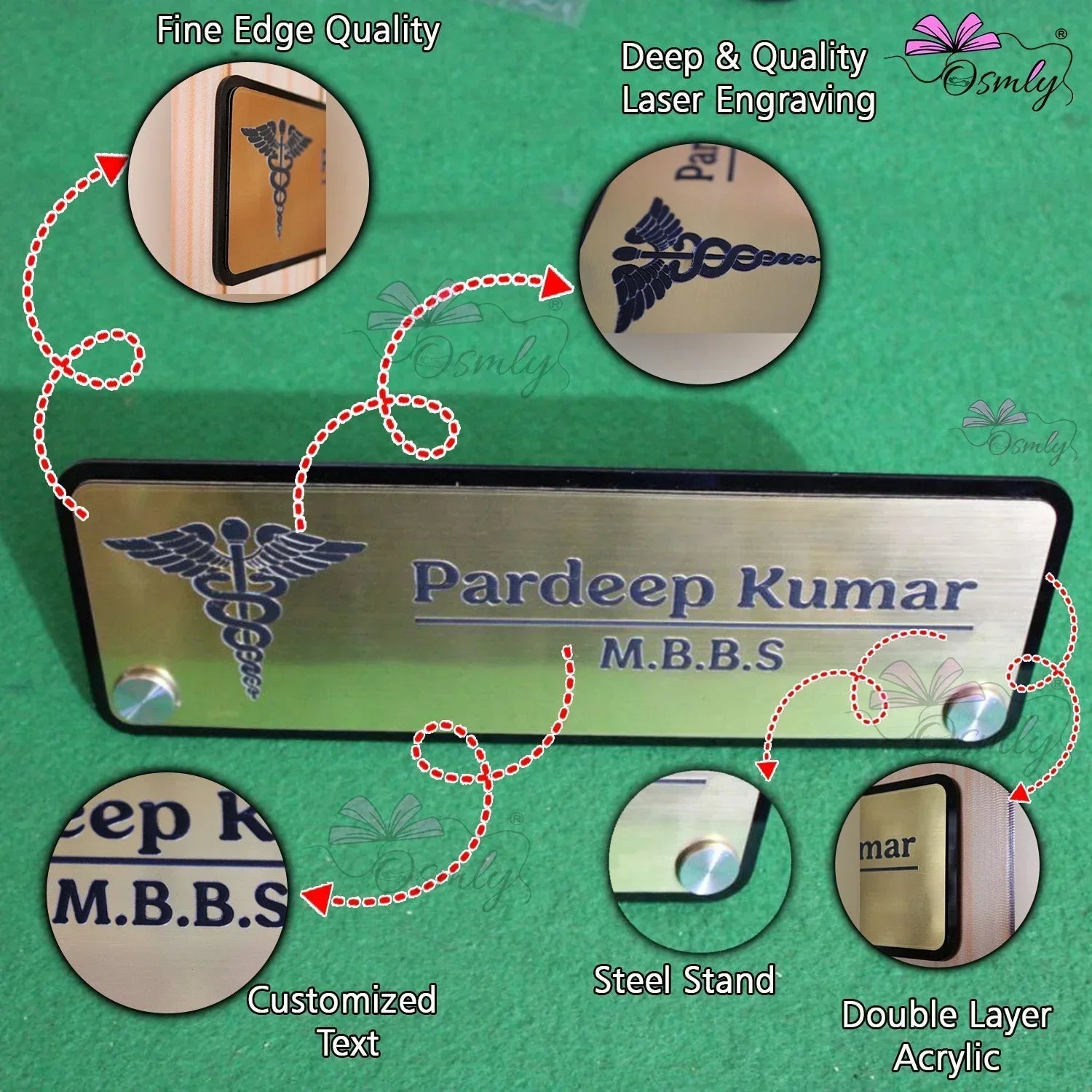 Acrylic Table Name Plate - OSMLY