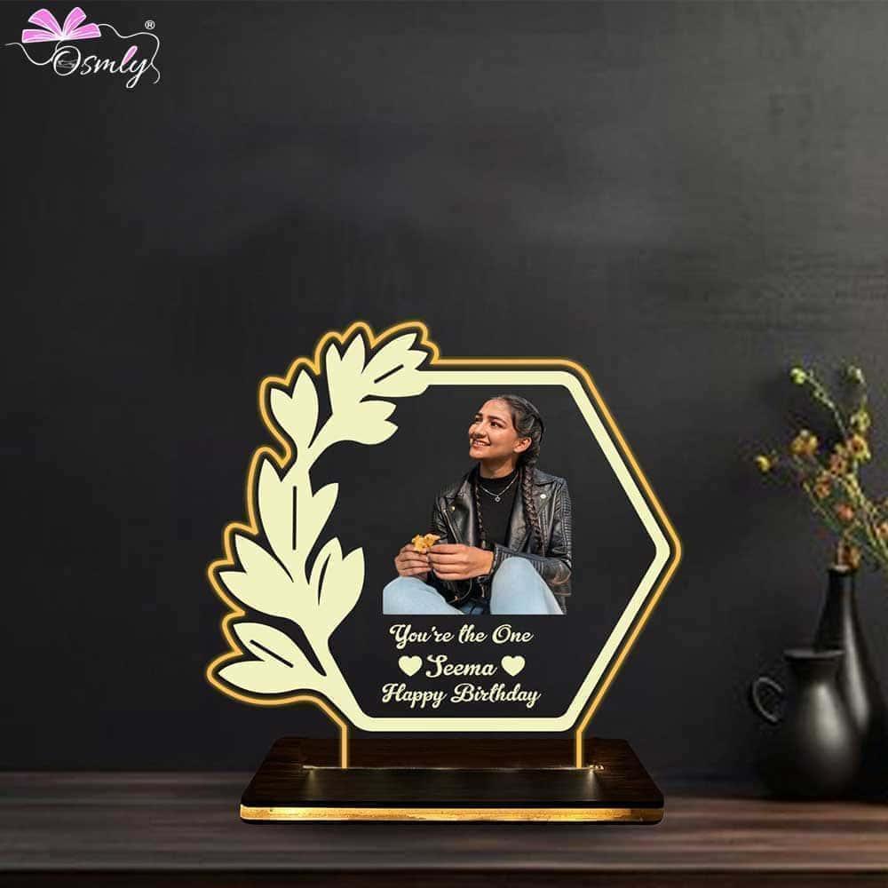 Acrylic Flower Photo Plaque - OSMLY