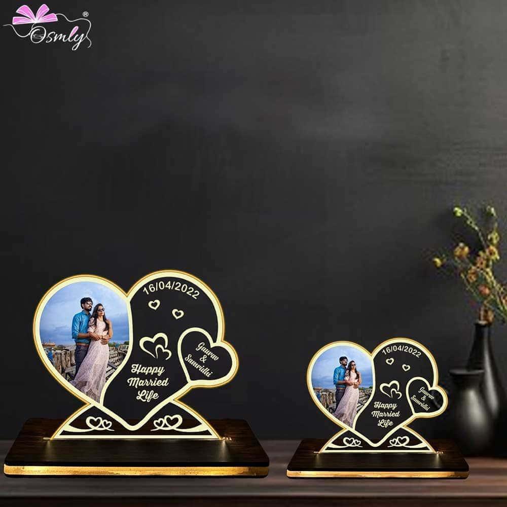 Heart Couple Photo Lamp - OSMLY