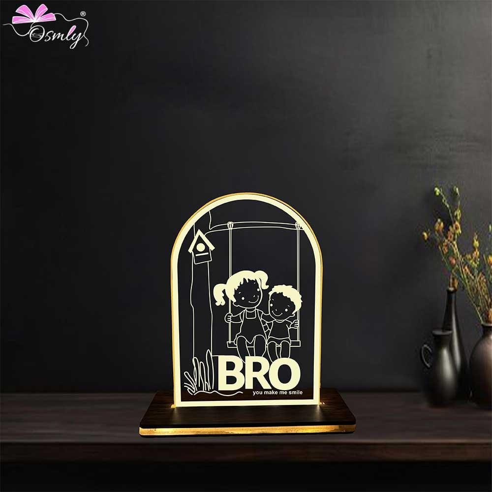 Acrylic Engraved Bro LED Lamp - OSMLY