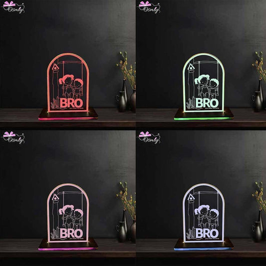 Acrylic Engraved Bro LED Lamp - OSMLY