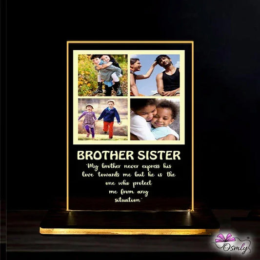 Customized Acrylic Brother Sister Lamp - OSMLY