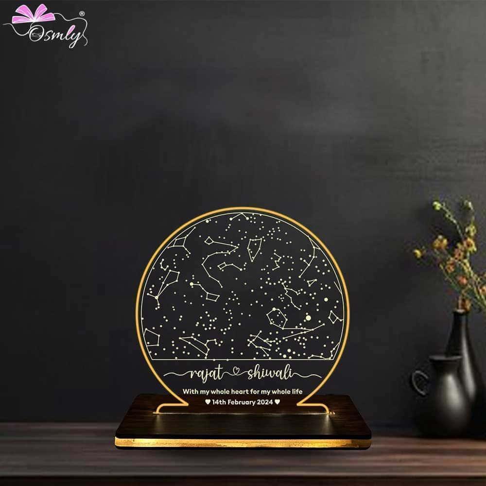 Globe Shaped Anniversary Acrylic LED Lamp - OSMLY
