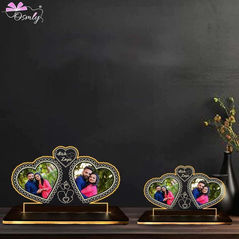 Double Heart Couple Lamp - OSMLY