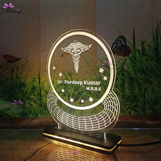 Round Acrylic Doctor Name Plate - OSMLY