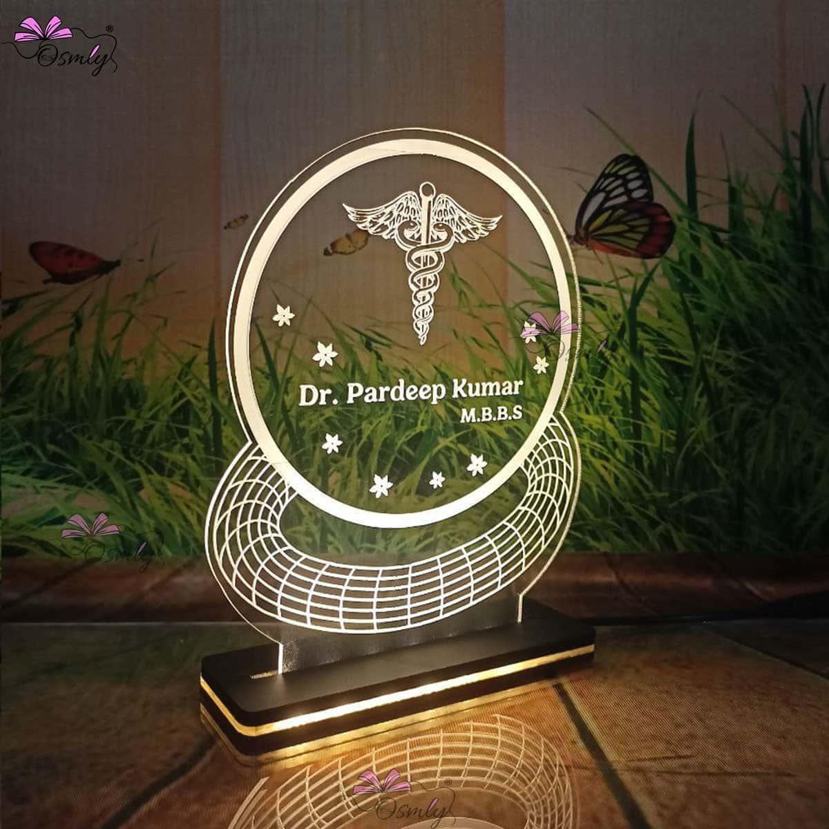 Round Acrylic Doctor Name Plate - OSMLY