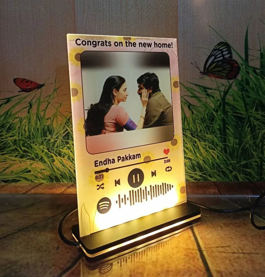 Flower Theme Spotify Plaque - OSMLY