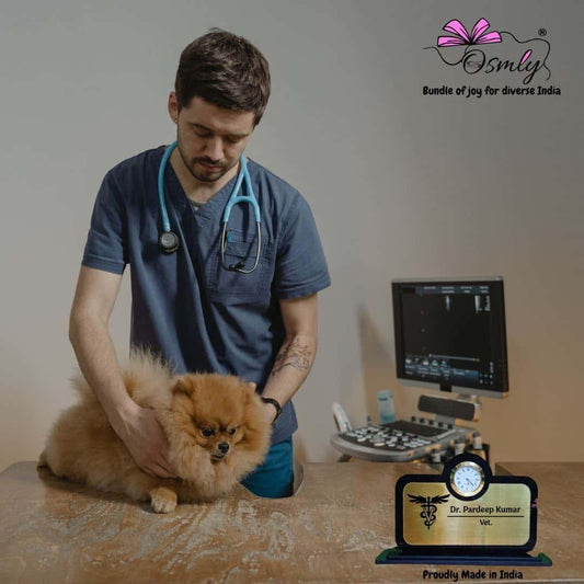 Veterinary Doctor Name Plate Analogue Clock - OSMLY