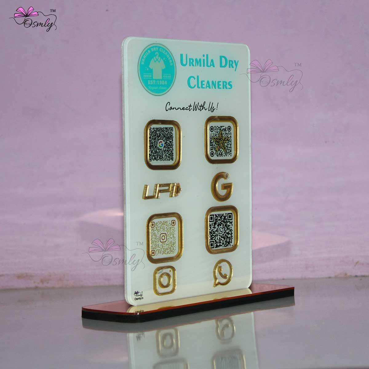 Acrylic Rectangular QR Stand - OSMLY