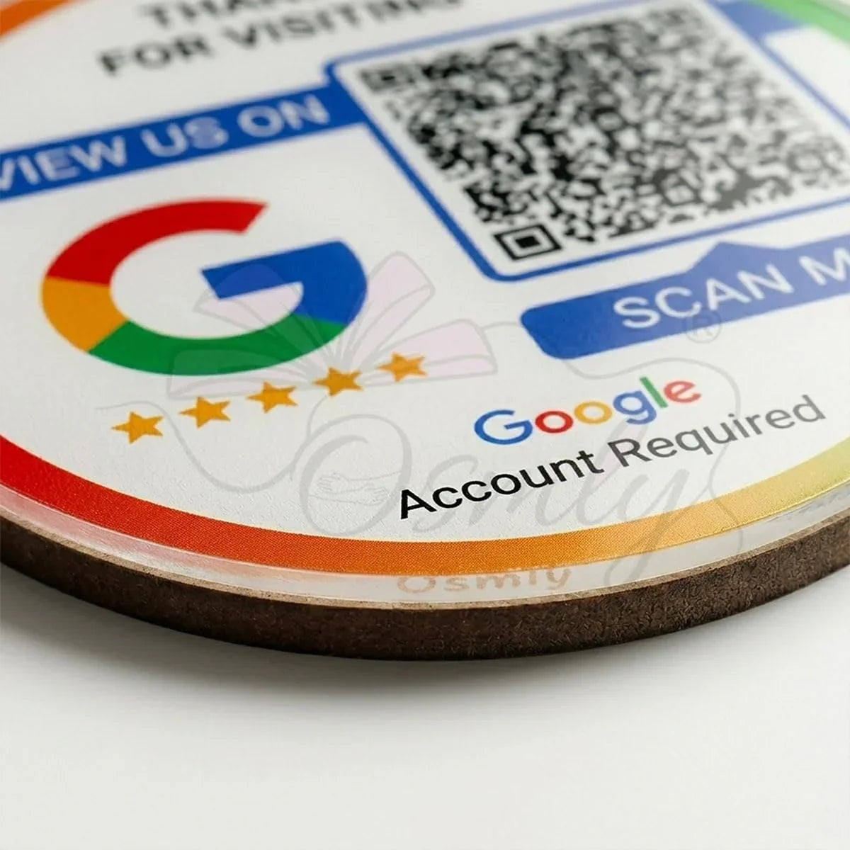 AcrylicGoogleReviewWallMountcloseview - OSMLY