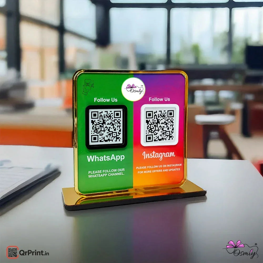 Acrylic WhatsApp Instagram Qr Stand - OSMLY