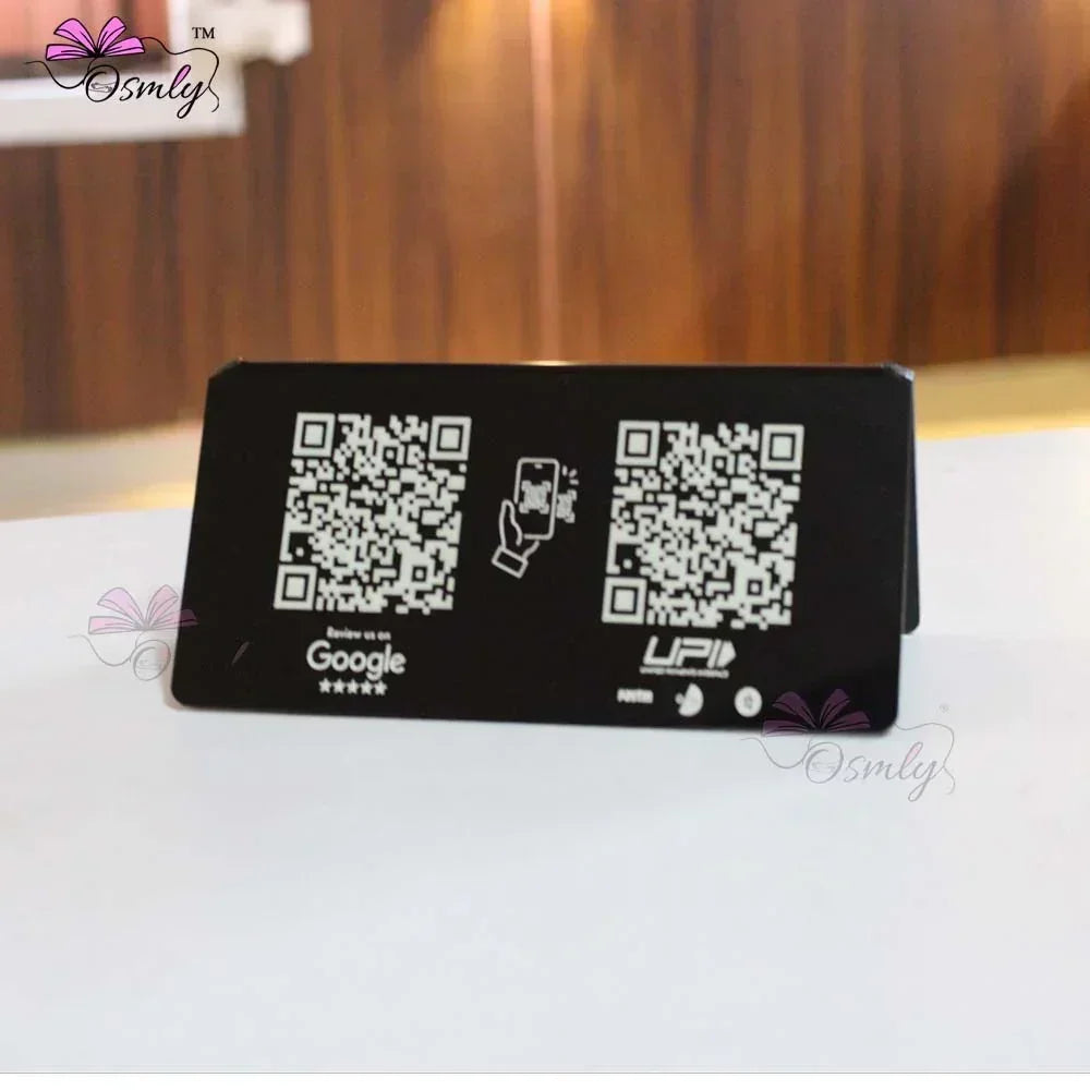 Black_Acrylic_Mini_QR_Stand - OSMLY