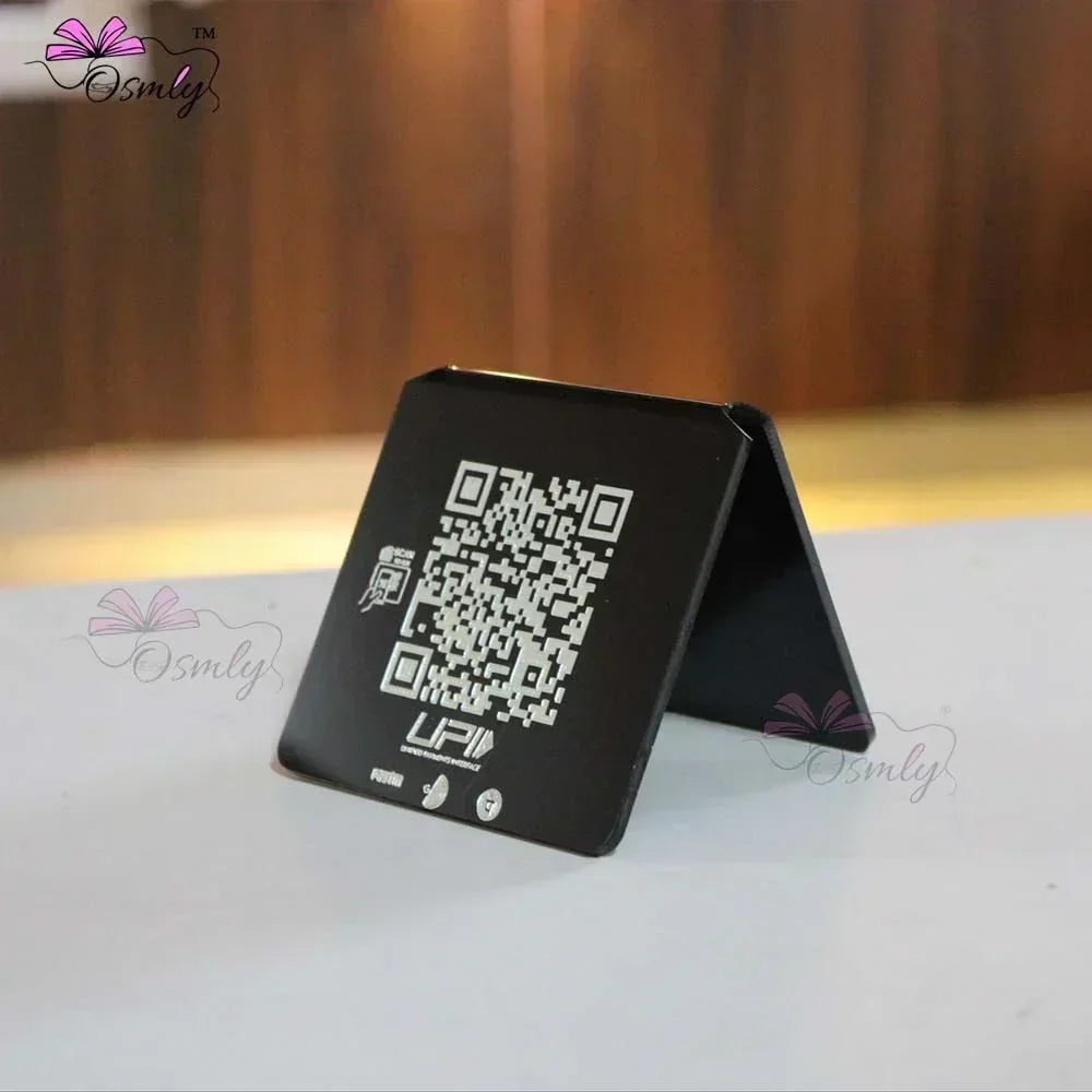 Black_Acrylic_Mini_QR_Stand_single - OSMLY