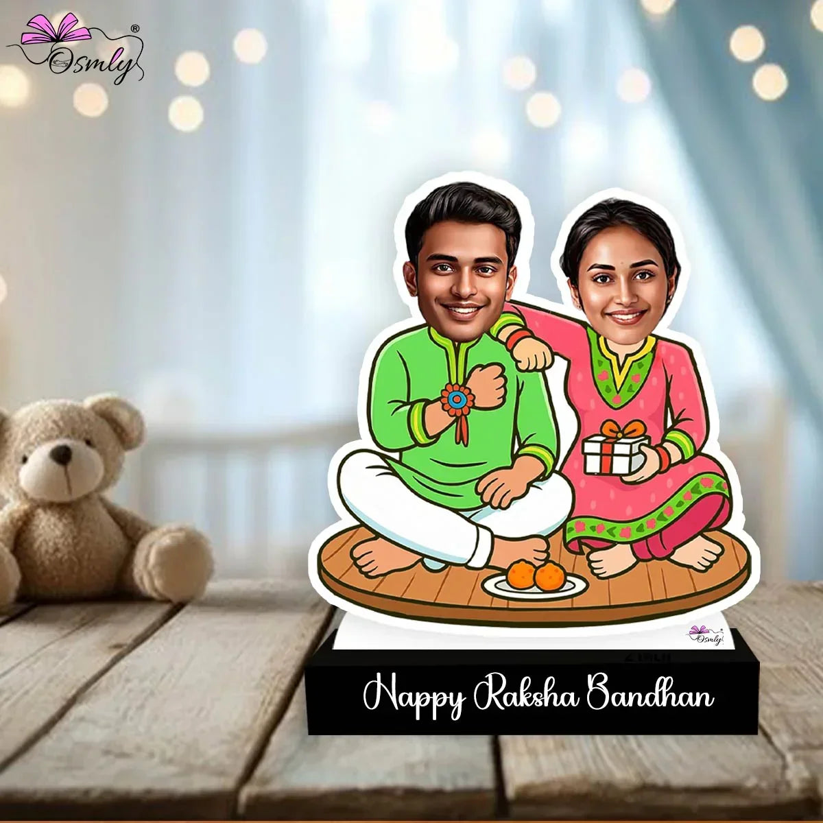 Brother Sister Rakhi Caricature - OSMLY