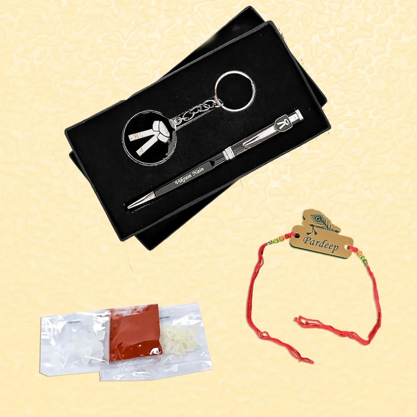 Customized Rakhi Pen Combo Set - OSMLY