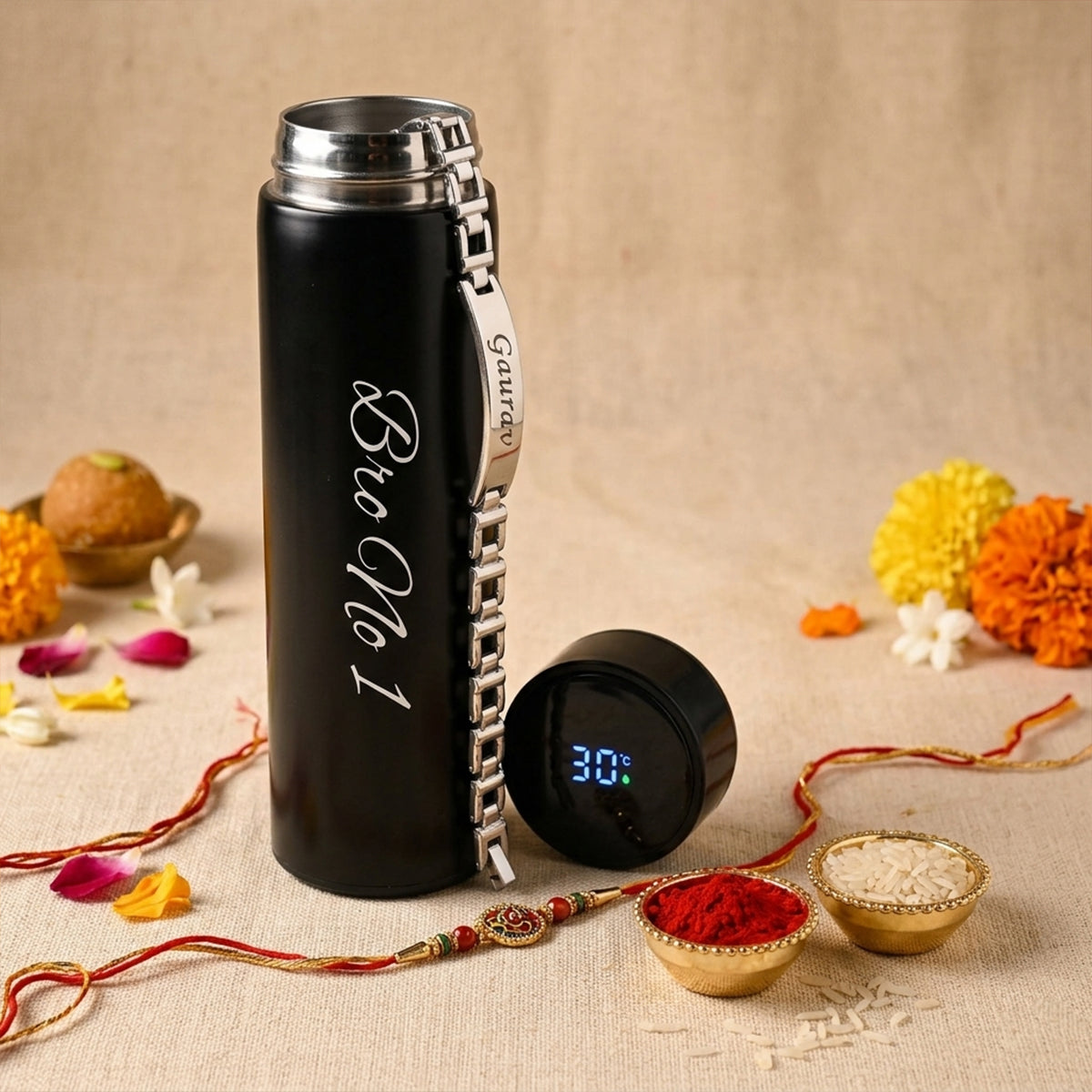 Customized Bottle Rakhi Combo
