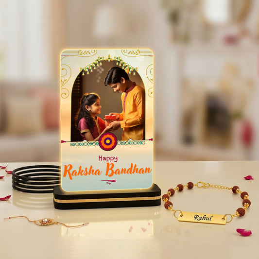 Customized Bracelet Rakhi Combo