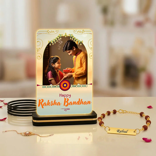 Customized Bracelet Rakhi Combo