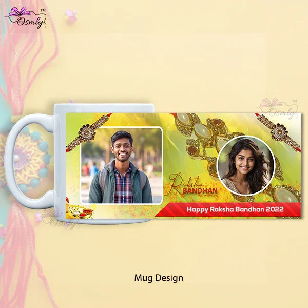 Customized Coffee Mug & Rakhi Set at OSMLY. unique customized gift idea in India, Buy Customized Gifts at OSMLY