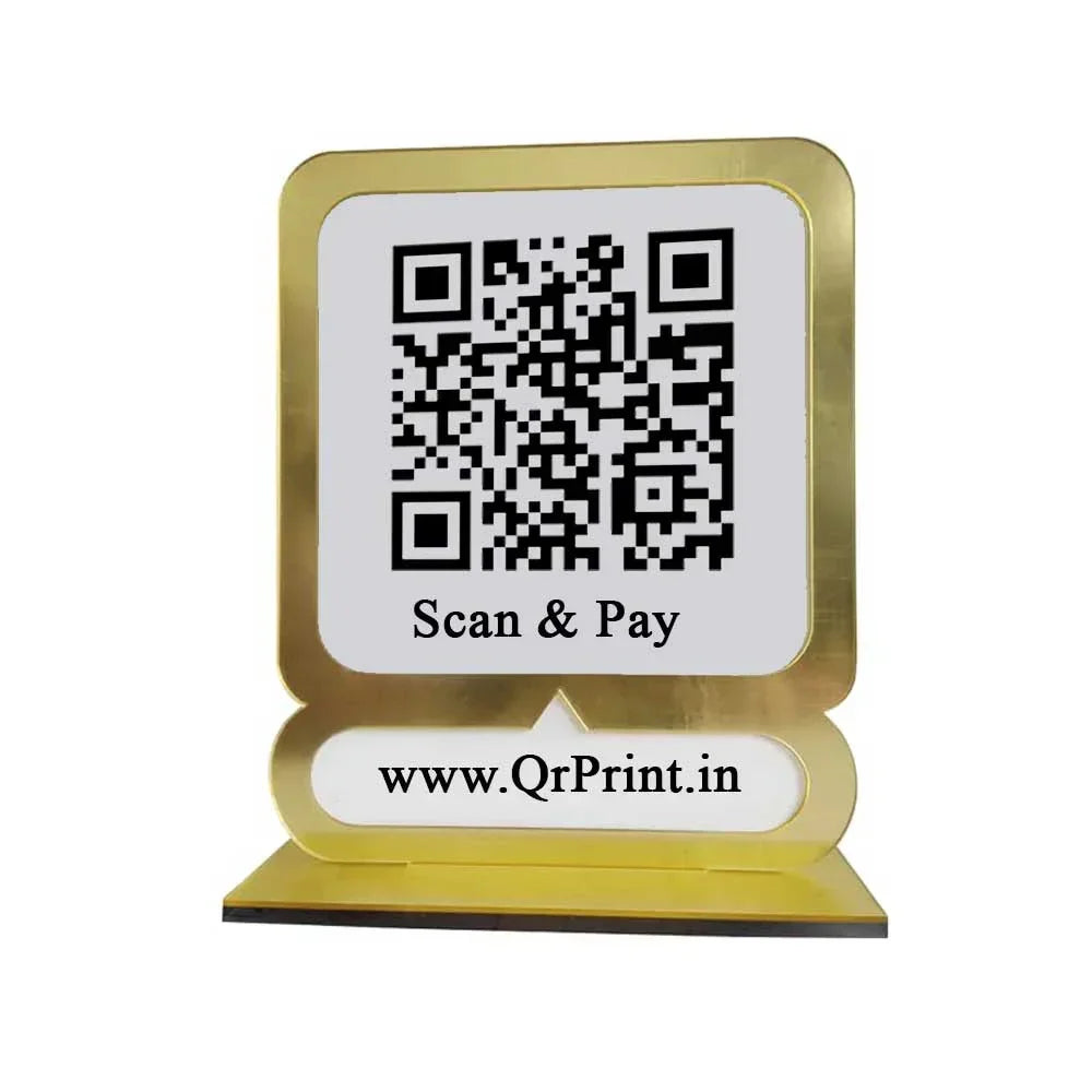 CustomizedGoldBorderQRStandee - OSMLY