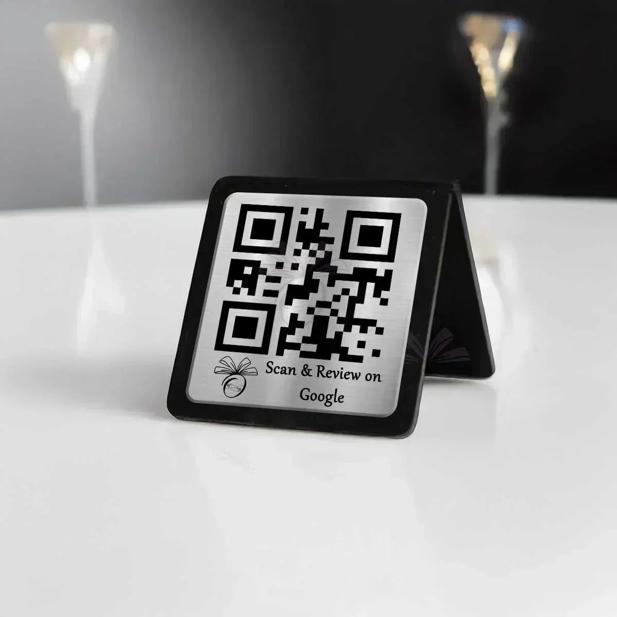 CustomizedSilverAcrylicSingleQRStand - OSMLY