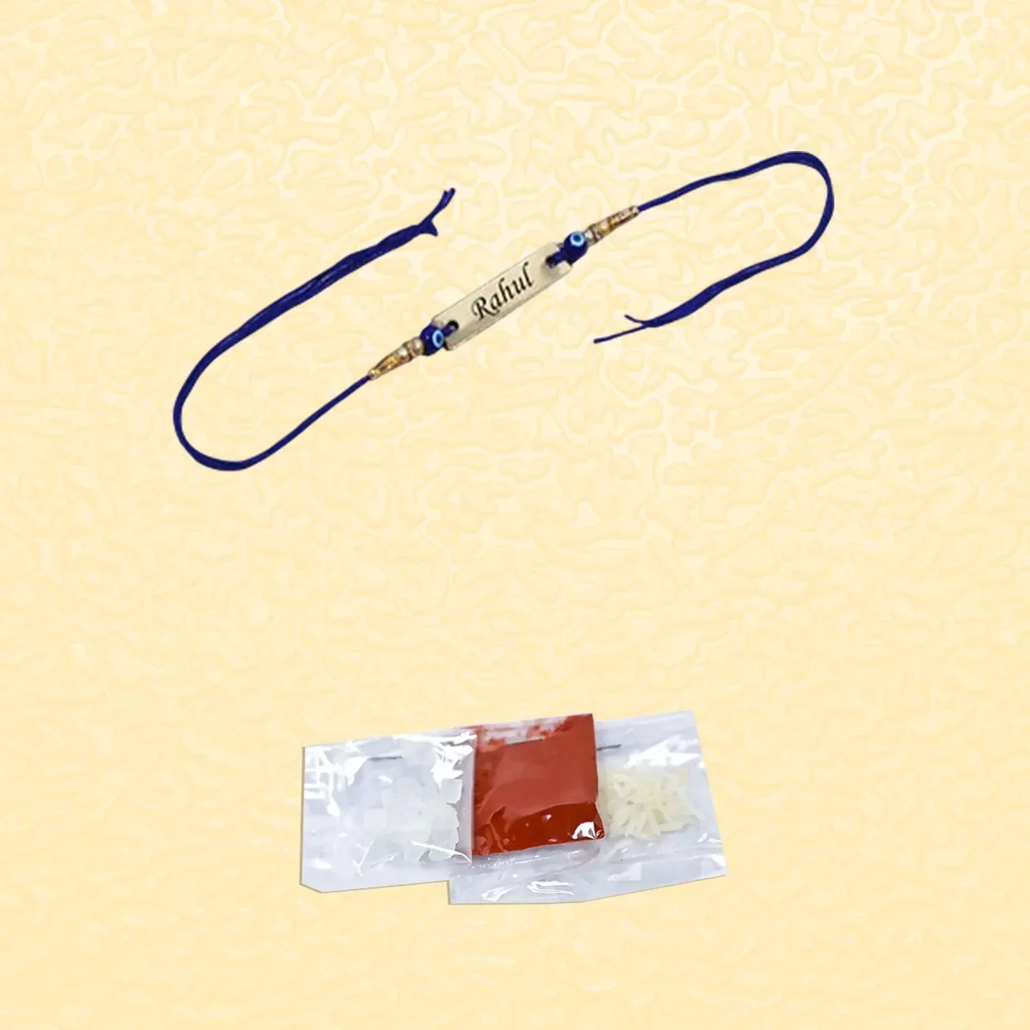 Customized Metal Rakhi Evil Eye Stone - OSMLY