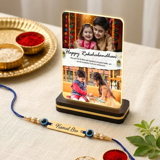 Customized Rakhi Lamp for Sister