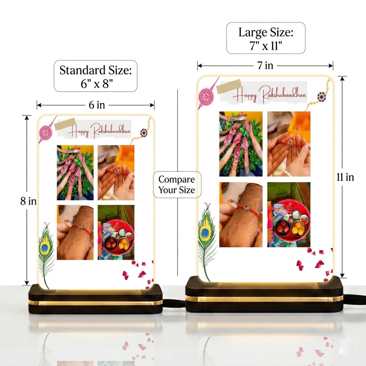 Customized Rudraksh Rakhi Combo