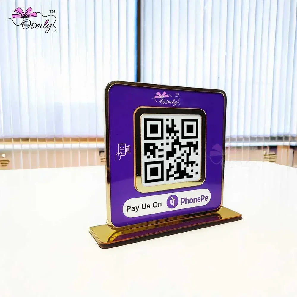 DoubleSidePhonePeQRStand - OSMLY
