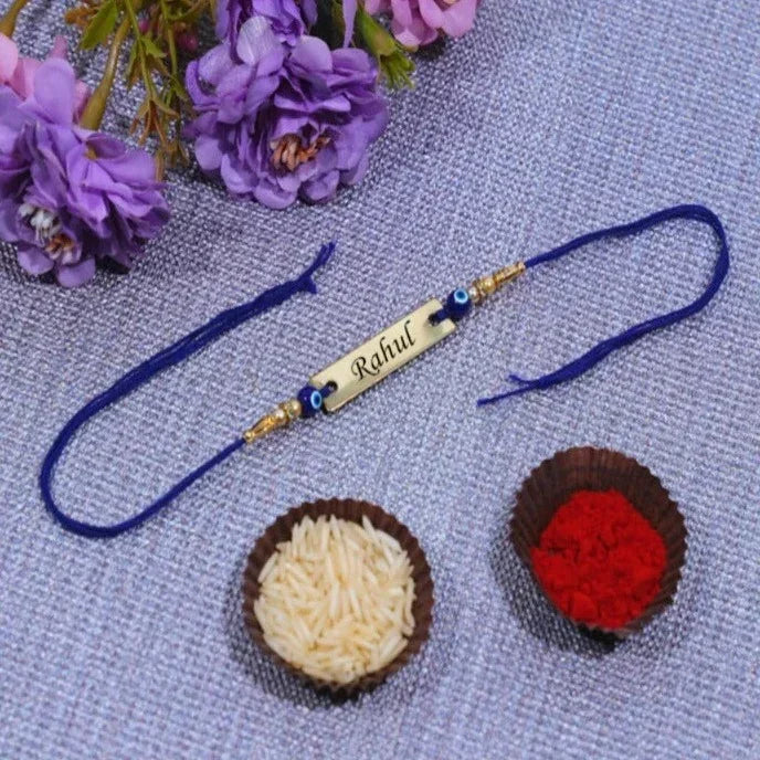 Customized Metal Rakhi Evil Eye Stone - OSMLY