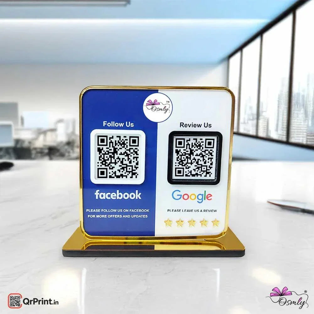Facebook Google QR Review Stand - OSMLY