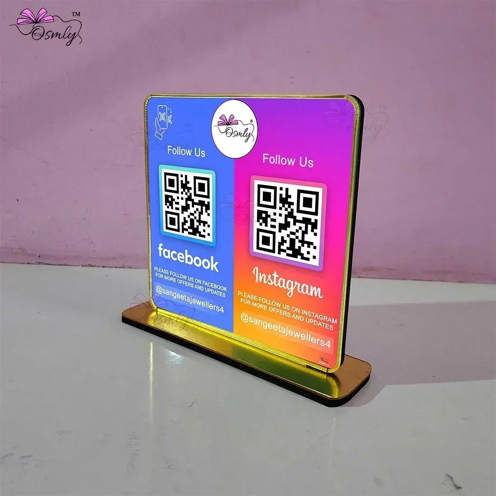 Facebook Instagram QR Stand - OSMLY