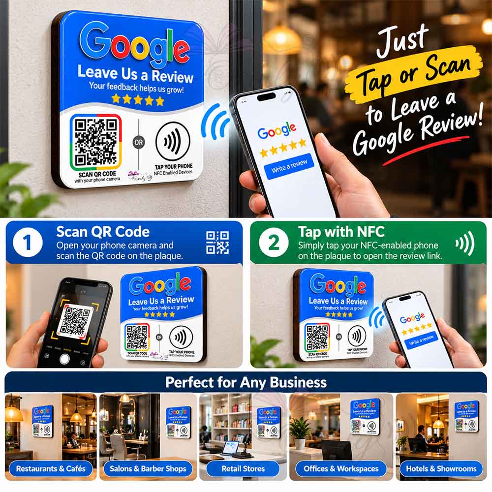 Google Review QR NFC Sticker