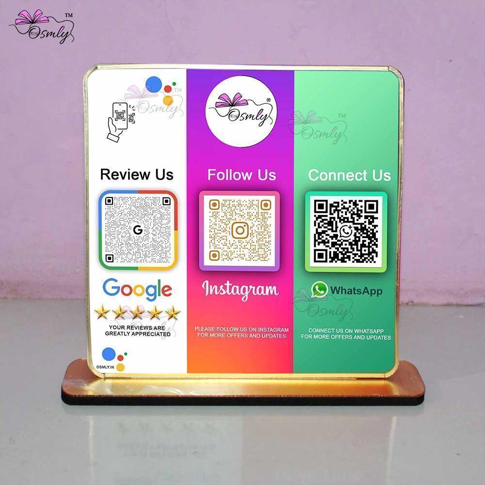 GoogleInstagramWhatsappQRStandee - OSMLY