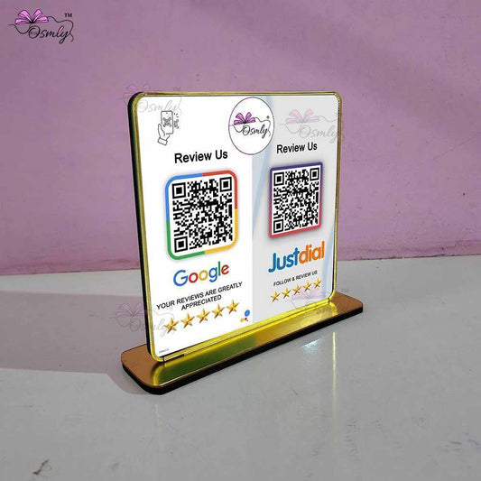 GoogleJustdialReviewQRStandee - OSMLY