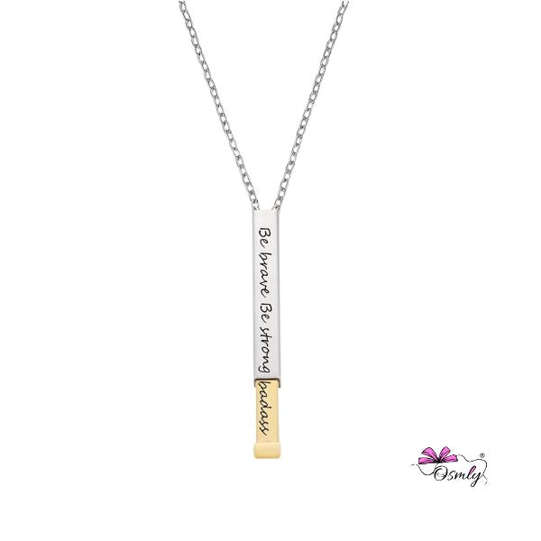 Personalized Hidden Bar Pendant