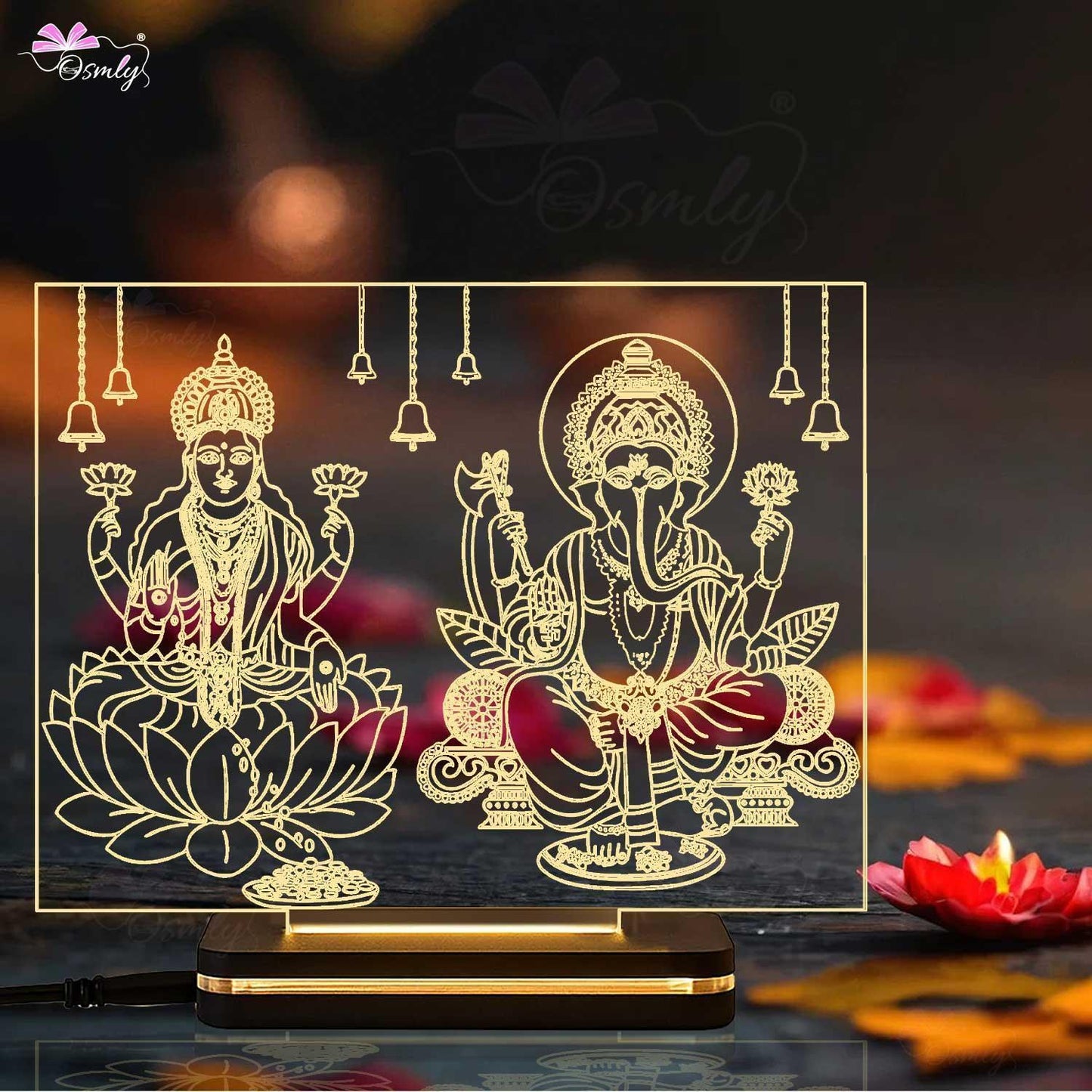LakshmiGaneshaEngravedLamps - OSMLY