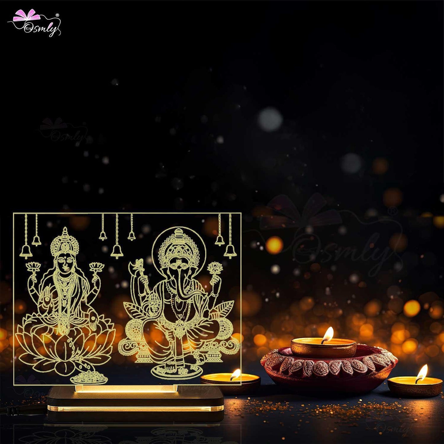 LakshmiGaneshaEngravedLampsonline - OSMLY