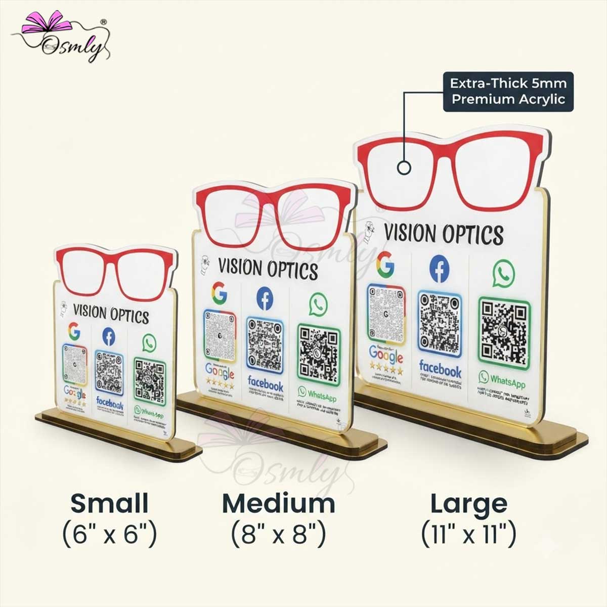 Optical Store QR Stand