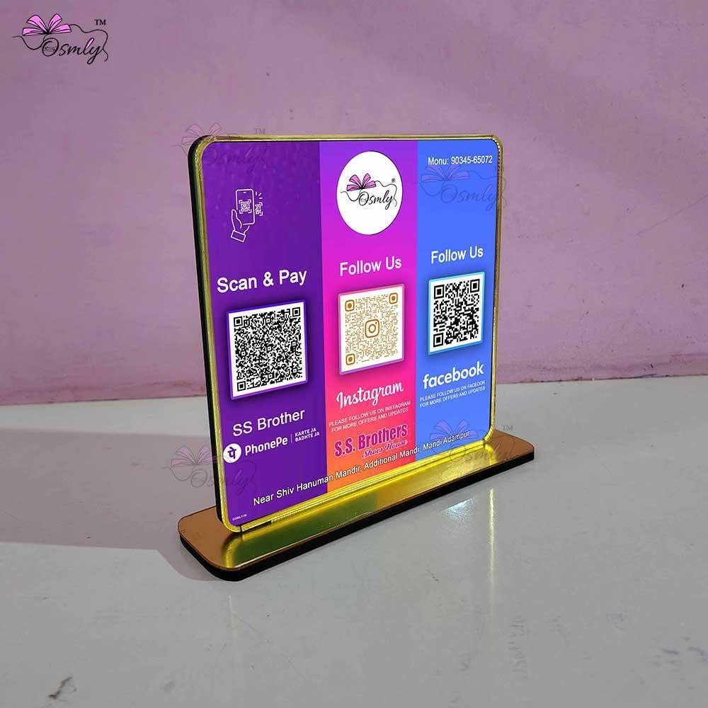 PhonePe Facebook Instagram QR Stand