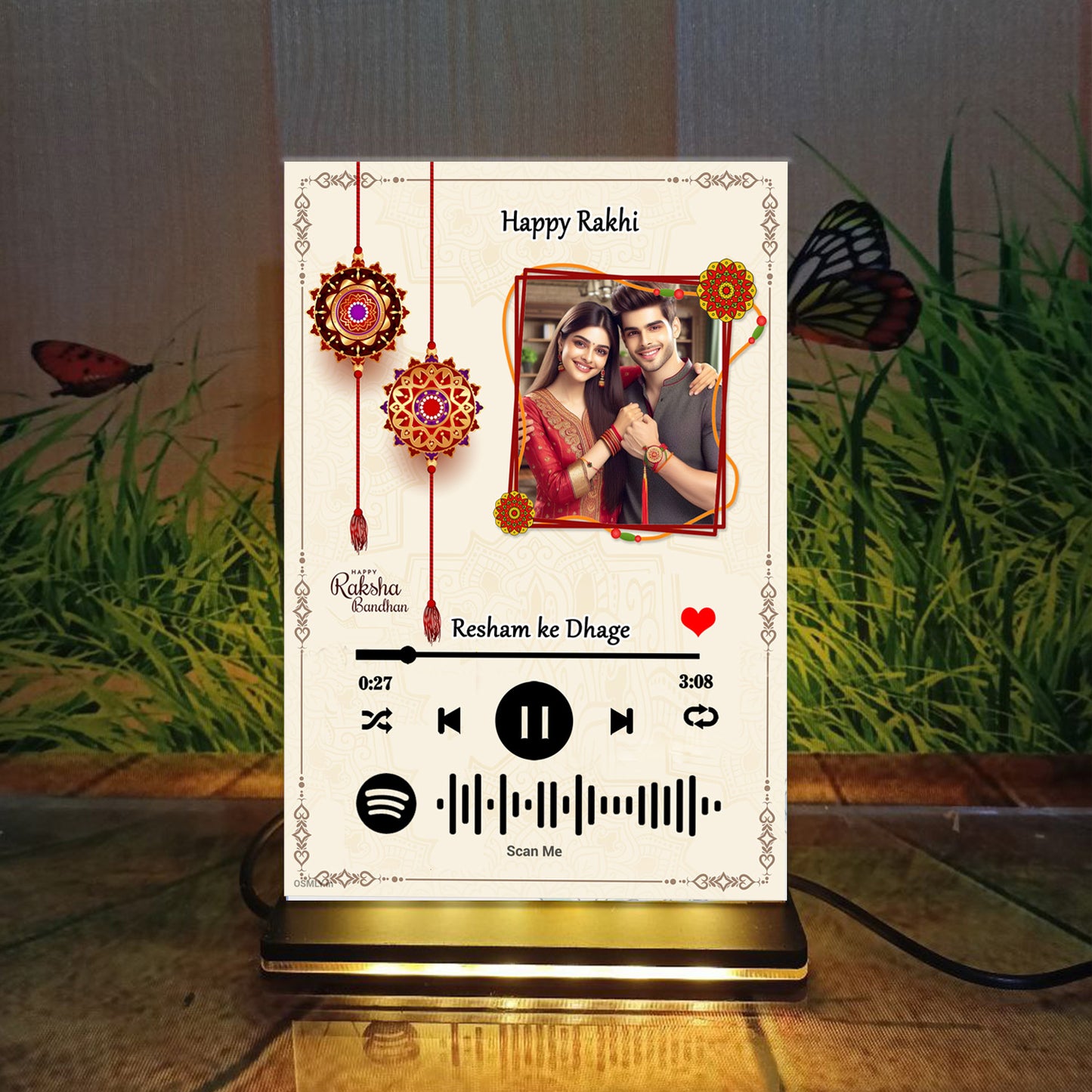 Raksha Bandhan Special Spotify LED Plaque