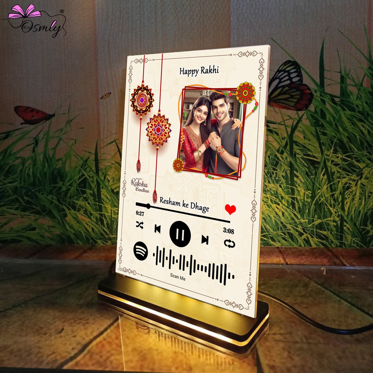 Raksha Bandhan Special Spotify LED Plaque