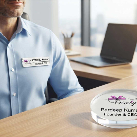 Rectangular Customized Acrylic Badge